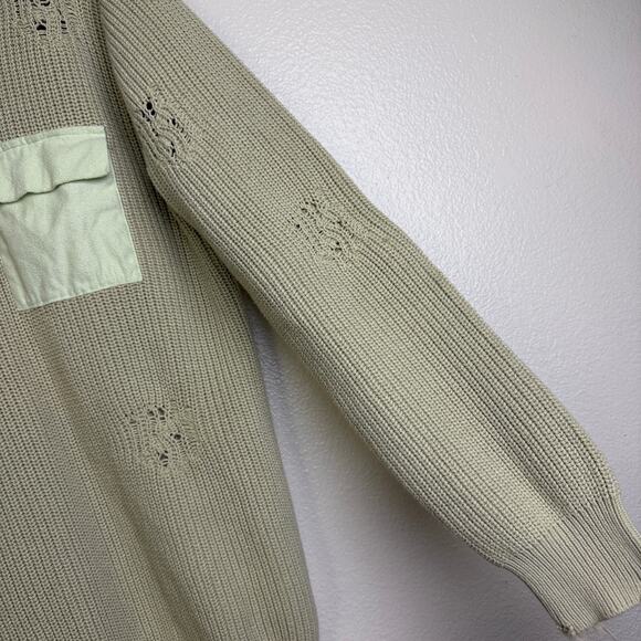 SER.O.YA Devlin Sweater Womens Small Sage Pullover Distressed Pullover Grunge * - Picture 9 of 11